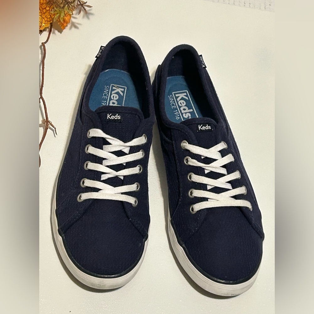 Keds Women Dark Blue Canvas Sneakers - Picture 2 of 5